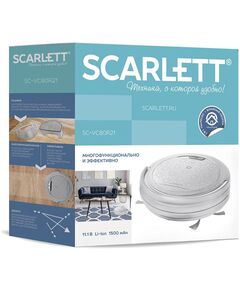 Купить Робот-пылесос Scarlett SC-VC80R21 1500 мА/час, 1.5 ч., 15 Вт, 1.6 кг, белый, изображение 16 в интернет-магазине Irkshop.ru