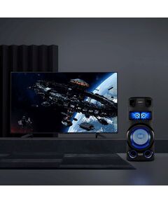 Купить Минисистема Sony MHC-V73D CD/CDRW/DVD/DVDRW, FM, USB, BT, черный, изображение 2 в интернет-магазине Irkshop.ru