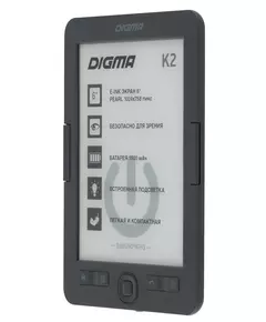 Купить Электронная книга Digma K2G 6" E-ink HD Pearl 758x1024 600MHz/4Gb/microSDHC/подсветка дисплея темно-серый, изображение 3 в интернет-магазине Irkshop.ru