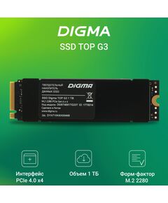 Купить SSD-накопитель Digma 1Tb Top G3 PCIe 4.0 x4 M.2 2280 [DGST4001TG33T], изображение 5 в интернет-магазине Irkshop.ru