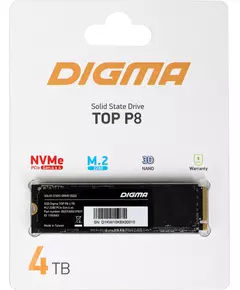 Купить SSD-накопитель Digma 4Tb Top P8 PCIe 4.0 x4 M.2 2280 [DGST4004TP83T], изображение 3 в интернет-магазине Irkshop.ru