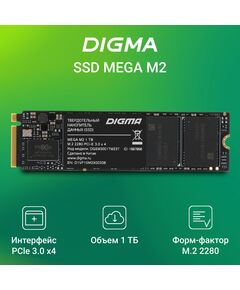 Купить SSD-накопитель Digma 1Tb Mega M2 PCIe 3.0 x4 M.2 2280 0.6 DWPD [DGSM3001TM23T], изображение 7 в интернет-магазине Irkshop.ru