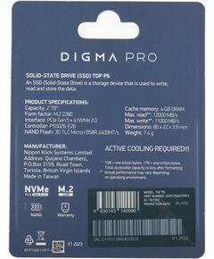 Купить SSD-накопитель Digma Pro 2Tb Top P6 PCIe 5.0 x4 M.2 2280 [DGPST5002TP6T4], изображение 8 в интернет-магазине Irkshop.ru