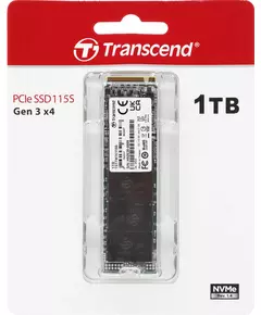 Купить SSD-накопитель Transcend 1Tb 115S PCIe 3.0 x4 M.2 2280 0.2 DWPD [TS1TMTE115S], изображение 2 в интернет-магазине Irkshop.ru