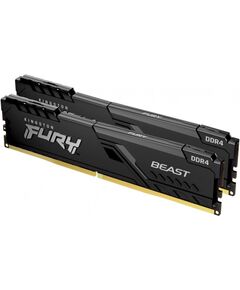 Купить Оперативная память Kingston Fury Beast Black Gaming 16Gb Kit 2x8Gb DDR4 3200MHz PC4-25600 CL16 DIMM 288-pin 1.35В kit dual rank с радиатором RTL [KF432C16BBK2/16] в интернет-магазине Irkshop.ru