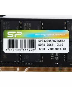 Купить Модуль памяти Silicon Power 32Gb DDR4 2666MHz PC4-21300 CL19 SO-DIMM 260-pin 1.2В single rank RTL [SP032GBSFU266X02], изображение 2 в интернет-магазине Irkshop.ru