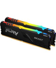 Купить Оперативная память Kingston Fury Beast RGB Gaming 32Gb Kit 2x16Gb DDR4 2666MHz PC4-21300 CL16 DIMM 288-pin 1.2В dual rank с радиатором RTL [KF426C16BB12AK2/32] в интернет-магазине Irkshop.ru