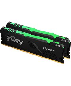 Купить Оперативная память Kingston Fury Beast RGB Gaming 32Gb Kit 2x16Gb DDR4 2666MHz PC4-21300 CL16 DIMM 288-pin 1.2В dual rank с радиатором RTL [KF426C16BB12AK2/32], изображение 3 в интернет-магазине Irkshop.ru