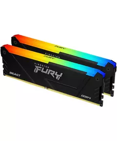 Купить Оперативная память Kingston Fury Beast RGB Gaming 64Gb 2x32Gb DDR4 3200MHz PC4-25600 CL16 DIMM 288-pin 1.35В dual rank с радиатором RTL [KF432C16BB2AK2/64], изображение 2 в интернет-магазине Irkshop.ru