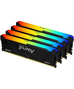 Купить Оперативная память Kingston Fury Beast Black RGB Gaming 128Gb Kit 4x32Gb DDR4 3200MHz PC4-25600 CL16 DIMM 288-pin 1.35В dual rank с радиатором RTL [KF432C16BB2AK4/128], изображение 2 в интернет-магазине Irkshop.ru