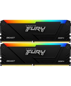 Купить Оперативная память Kingston Fury Beast RGB Gaming 16Gb Kit 2x8Gb DDR4 3600MHz PC4-28800 CL17 DIMM 288-pin 1.35В kit single rank с радиатором RTL [KF436C17BB2AK2/16] в интернет-магазине Irkshop.ru