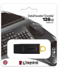 Купить Флеш-диск Kingston DataTraveler Exodia 128Gb USB3.2 черный/желтый [DTX/128GB], изображение 3 в интернет-магазине Irkshop.ru