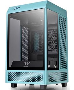 Купить Корпус Thermaltake The Tower 100 Turquoise без БП miniITX 1x120mm 3x140mm 2xUSB3.0 audio bott PSU [CA-1R3-00SBWN-00], изображение 5 в интернет-магазине Irkshop.ru