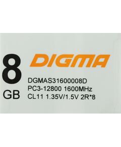 Купить Модуль памяти Digma 8Gb DDR3L 1600MHz PC3-12800 CL11 SO-DIMM 204-pin 1.35В dual rank RTL [DGMAS31600008D], изображение 10 в интернет-магазине Irkshop.ru