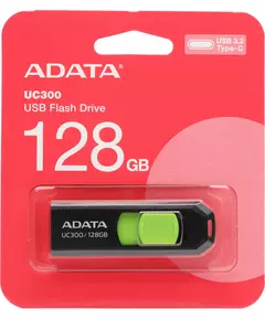 Купить Флеш-диск AData 128Gb UC300 Type-C USB3.2 черный/зеленый [ACHO-UC300-128G-RBK/GN], изображение 3 в интернет-магазине Irkshop.ru