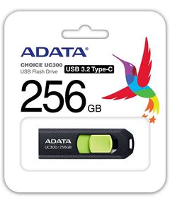 Купить Флеш-диск AData 256Gb UC300 Type-C USB3.2 черный/зеленый [ACHO-UC300-256G-RBK/GN], изображение 2 в интернет-магазине Irkshop.ru