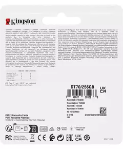 Купить Флеш-диск Kingston DataTraveler 70 256Gb Type-C USB3.2 черный [DT70/256GB], изображение 4 в интернет-магазине Irkshop.ru