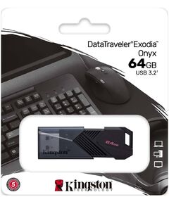 Купить Флеш-диск Kingston DataTraveler Exodia Onyx 64Gb USB3.2 черный [DTXON/64GB], изображение 3 в интернет-магазине Irkshop.ru