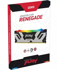 Купить Память Kingston Fury Renegade Silver/Black RGB Gaming 24Gb DDR5 7200MHz PC5-57600 CL38 DIMM 288-pin 1.45В single rank с радиатором RTL [KF572C38RSA-24], изображение 3 в интернет-магазине Irkshop.ru