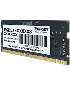 Купить Модуль памяти Patriot 8Gb DDR5 4800MHz PC5-38400 CL40 SO-DIMM 260-pin 1.1В single rank RTL [PSD58G480041S], изображение 2 в интернет-магазине Irkshop.ru