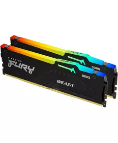 Купить Оперативная память Kingston Fury Beast RGB Gaming 16Gb Kit 2x8Gb DDR5 6000MHz PC5-48000 CL36 DIMM 288-pin 1.35В single rank с радиатором RTL [KF560C36BBEAK2-16], изображение 2 в интернет-магазине Irkshop.ru