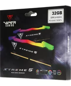 Купить Память Patriot Viper Xtreme RGB Gaming 32Gb Kit 2x16Gb DDR5 7800MHz PC5-62400 CL38 DIMM 288-pin 1.45В с радиатором RTL [PVXR532G78C38K], изображение 14 в интернет-магазине Irkshop.ru