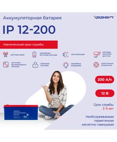 Купить Батарея для ИБП Ippon IP12-200 12В 200Ач [1734540], изображение 8 в интернет-магазине Irkshop.ru