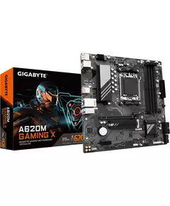 Купить Материнская плата GigaByte A620M GAMING X AM5 AMD A620 4xDDR5 mATX AC97 8ch(7.1) GbLAN RAID+HDMI+DP в интернет-магазине Irkshop.ru