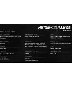 Купить Материнская плата ASRock H610M-H2/M.2 D5 Soc-1700 Intel H610 2xDDR5 mATX AC97 8ch(7.1) GbLAN+HDMI, изображение 18 в интернет-магазине Irkshop.ru