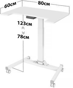 Купить Стол для ноутбука Cactus VM-FDE101 столешница МДФ белый 80x60x123см [CS-FDE101WWT], изображение 3 в интернет-магазине Irkshop.ru