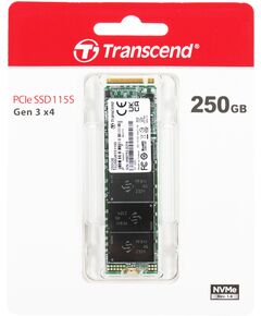 Купить SSD-накопитель Transcend 250Gb 115S PCIe 3.0 x4 M.2 2280 0.2 DWPD [TS250GMTE115S], изображение 2 в интернет-магазине Irkshop.ru