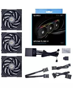 Купить Вентилятор Lian-Li Uni Fan TL 120 Triple ARGB черный 7-pin 33dB RTL [G99.12TL3B.00] в интернет-магазине Irkshop.ru