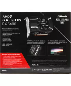 Купить Видеокарта ASRock Radeon RX 6400 4Gb PCI-E 4.0 64bit GDDR6 1923/16000 HDMIx1 DPx1 HDCP RTL [RX6400 CLI 4G], изображение 12 в интернет-магазине Irkshop.ru