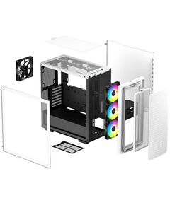 Купить Корпус Deepcool CK560 WH белый без БП ATX 3x120mm 4x140mm 2xUSB3.0 audio bott PSU [R-CK560-WHAAE4-G-1], изображение 10 в интернет-магазине Irkshop.ru