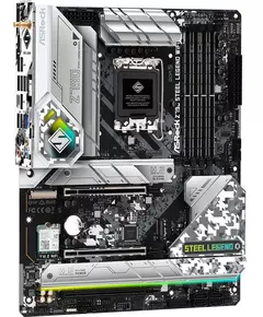 Купить Материнская плата ASRock Z790 STEEL LEGEND WIFI Soc-1700 Intel Z790 4xDDR5 ATX AC97 8ch(7.1) 2.5Gg RAID+HDMI+DP, изображение 2 в интернет-магазине Irkshop.ru