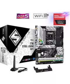 Купить Материнская плата ASRock Z790 STEEL LEGEND WIFI Soc-1700 Intel Z790 4xDDR5 ATX AC97 8ch(7.1) 2.5Gg RAID+HDMI+DP в интернет-магазине Irkshop.ru