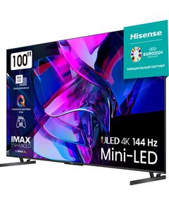 Купить ЖК-телевизор Hisense 100U7KQ 100" QLED 4K Ultra HD 120Hz DVB-T DVB-T2 DVB-C DVB-S DVB-S2 USB WiFi Smart TV темно-серый, изображение 4 в интернет-магазине Irkshop.ru