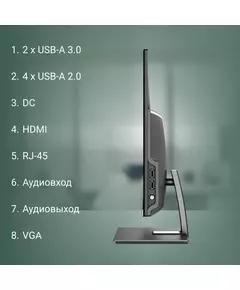 Купить Моноблок Digma Action 21.5" Full HD N95 (1.7) 8Gb SSD256Gb UHDG 600 CR Windows 11 Professional GbitEth WiFi BT 36W клавиатура мышь Cam черный [DM21N9-8CXW01], изображение 8 в интернет-магазине Irkshop.ru