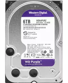 Купить Жесткий диск Western Digital 6Tb Surveillance Purple SATA-III (5400rpm) 256Mb 3.5" [WD64PURZ], изображение 3 в интернет-магазине Irkshop.ru