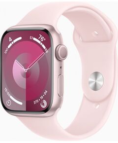 Купить Смарт-часы Apple Watch Series 9 A2980 45мм OLED корпус розовый Sport Band ремешок светло-розовый размер 160-210мм [MR9H3ZP/A], изображение 3 в интернет-магазине Irkshop.ru