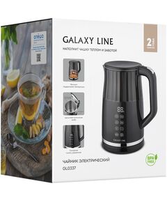 Купить Чайник Galaxy Line GL0337 1.7л. 2200Вт черный корпус: металл/пластик, изображение 8 в интернет-магазине Irkshop.ru