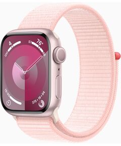 Купить Смарт-часы Apple Watch Series 9 A2978 41мм OLED корпус розовый Sport Loop ремень светло-розовый размер браслета 130-200мм [MR953LL/A] в интернет-магазине Irkshop.ru