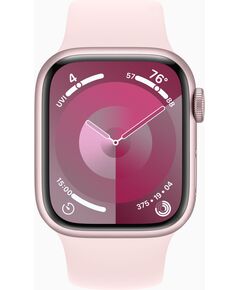 Купить Смарт-часы Apple Watch Series 9 A2978 41мм OLED корпус розовый Sport Band ремень светло-розовый размер браслета 150-200мм [MR943LL/A] в интернет-магазине Irkshop.ru