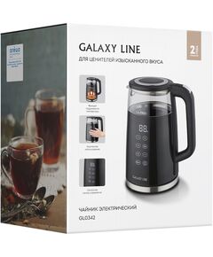 Купить Чайник Galaxy Line GL0342 1.7л. 2200Вт черный корпус: стекло/пластик, изображение 4 в интернет-магазине Irkshop.ru