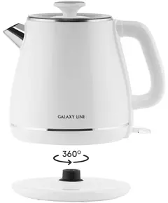 Купить Чайник Galaxy Line GL0331 1.8л. 2200Вт белый корпус: пластик, изображение 3 в интернет-магазине Irkshop.ru