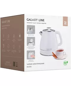 Купить Чайник Galaxy Line GL0331 1.8л. 2200Вт белый корпус: пластик, изображение 5 в интернет-магазине Irkshop.ru