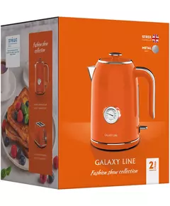 Купить Чайник Galaxy Line GL0351 1.7л. 2200Вт оранжевый корпус: нерж.сталь, изображение 2 в интернет-магазине Irkshop.ru