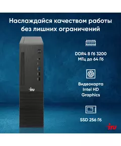 Купить ПК iRU 310SC SFF i3 12100 (3.3) 8Gb SSD256Gb UHDG 730 Windows 11 Professional GbitEth 200W черный, изображение 12 в интернет-магазине Irkshop.ru