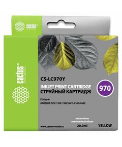 Купить Картридж струйный Cactus CS-LC970Y желтый (20мл) для Brother MFC-260c/235c/DCP-150c/135c в интернет-магазине Irkshop.ru