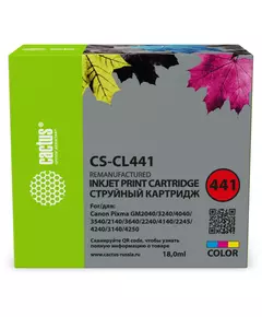 Купить Картридж струйный Cactus CS-CL441 многоцветный (18мл) для Canon PIXMA MG2140/ MG3140, изображение 2 в интернет-магазине Irkshop.ru